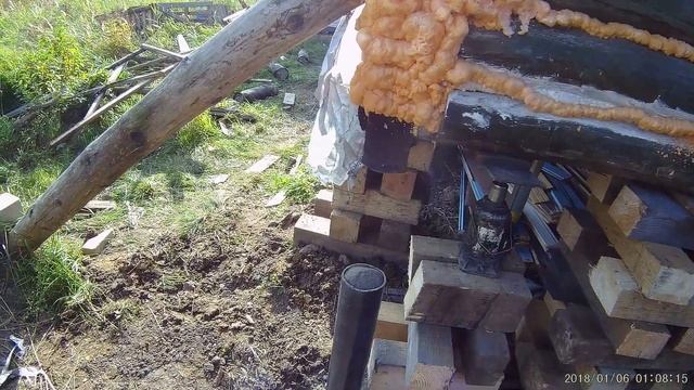 Замена фундамента деревянного дома. Работают профессионалы. смотреть онлайн