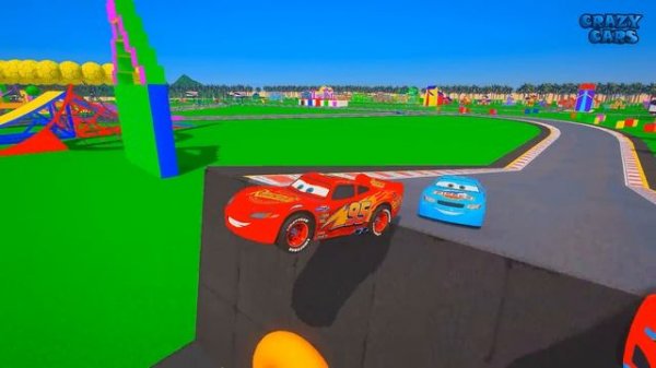 Race Crazy Cars Lightning McQueen & Friends Chick Hicks The King Francesco Bernoulli Crazy Track 8