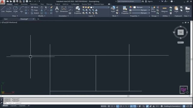 Autocad 2020 Tutorial for Beginners- Chapter 04 Part 4 Editing Entities-Trim&Extend,Lengthen&Stretc смотреть онлайн