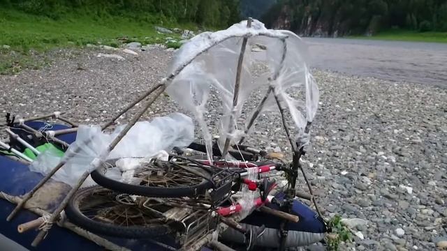 Вело-водный поход по рекам Кундат и Кия с палаткой и печкой