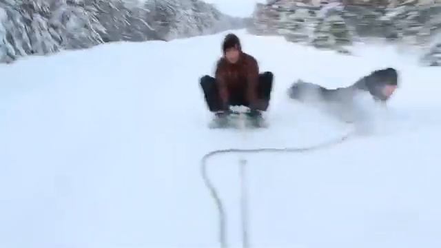 Санки, забавное видео санок