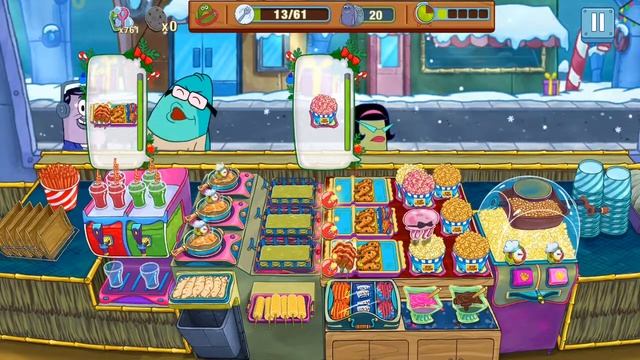 SpongeBob: Krusty Cook-Off | Food Truck Challenge | All Levels Completed | Cafe & Movies | #12 смотреть онлайн