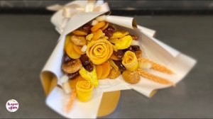 БУКЕТ ИЗ СУХОФРУКТОВ! Пошаговый МК Как Собрать Съедобный Букет!