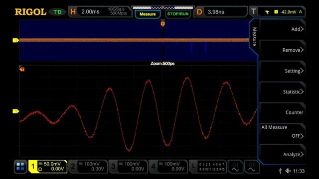 Сравнение частоты дискретизации осциллографа Rigol серии 7000 и Tektronix MDO3000 смотреть онлайн