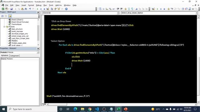 Select drop down option using Selenium web driver | Chrome browser | VBA (Excel) смотреть онлайн