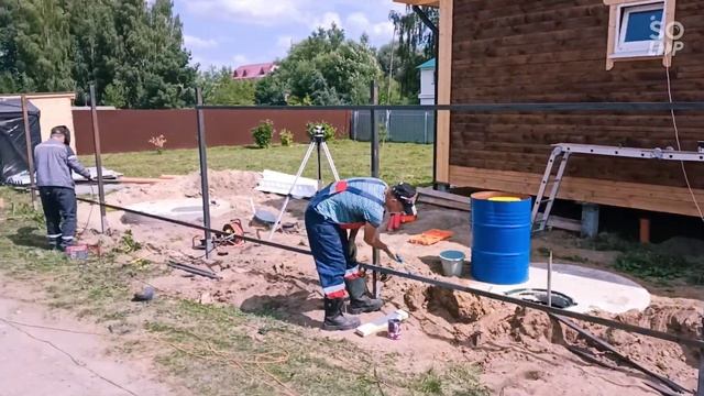 Забор из профнастила. СНТ Звероножка-2, за 1 день. смотреть онлайн