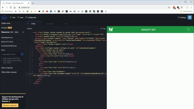 Responsive Navigation Bar Bootstrap 4 смотреть онлайн