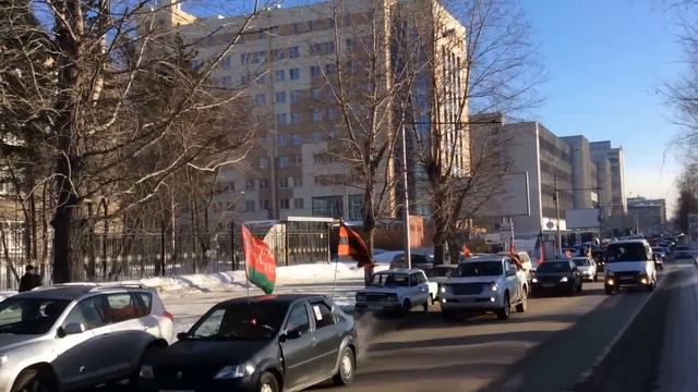 автопробег ЗА СВОБОДУ! г Новосибирск 15 февраля 2015 HD смотреть онлайн