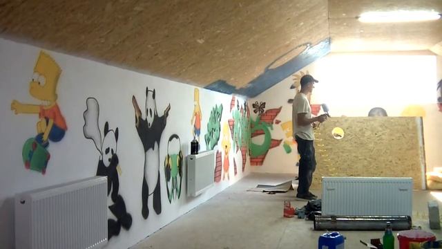 Аэрография водоэмульсионкой. Тест HVLP 0.8MM смотреть онлайн