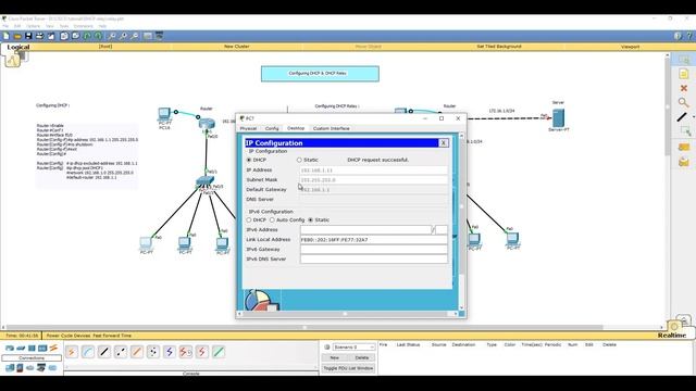 DHCP And DHCP Relay Configuration  With CISCO Router!