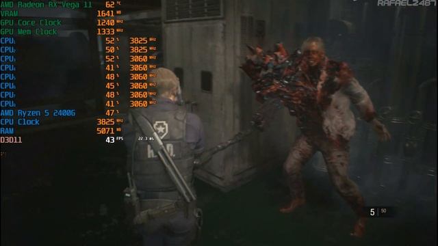 Resident Evil 2 (Ryzen 5 2400G + Radeon RX Vega 11) PC Gameplay 3 1080p HD смотреть онлайн