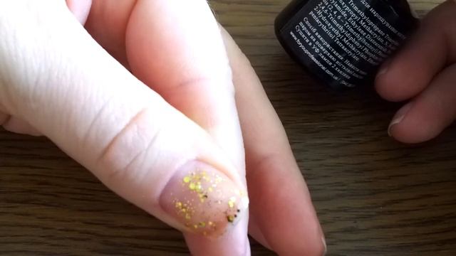 Гель лак Прозрачный, золотые блестки FOR YOU № 324 смотреть онлайн