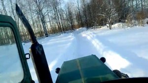 Чистка снега трактором Т 40ам  20 01 2018