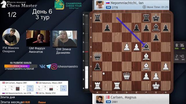 Карлсен - Непо! 1/2 финала. Skilling Open! GM Элина Даниелян, GM Фаррух Амонатов || День 6 смотреть онлайн