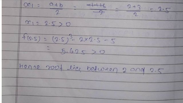 Find the real root of the equation f(x)=x^3-2x-5=0 using bisection Method in five stages смотреть онлайн