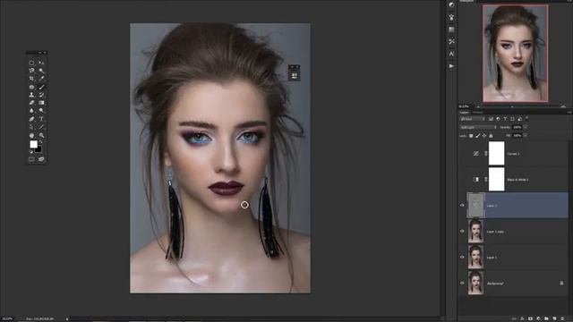 Обработка портрета и цветокоррекция в Photoshop смотреть онлайн