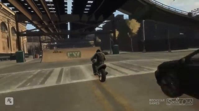 Трюки на мотоцикле в GTA 4 смотреть онлайн