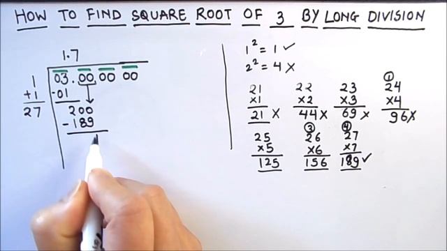 How to Find Square Root of 3 by Long Division Method / Square Root of 3 / Long Division Method смотреть онлайн