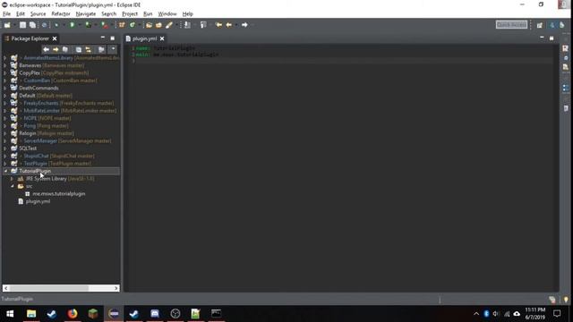 Minecraft Java Plugin Tutorial [Episode 1 - Hello World] смотреть онлайн