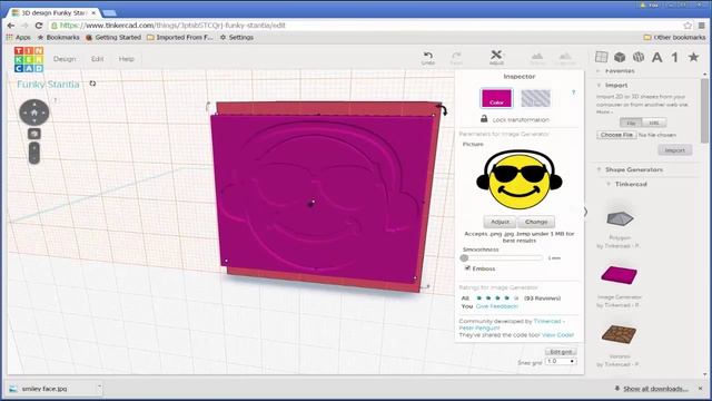 Tinkercad: Import and Apply a JPG File смотреть онлайн