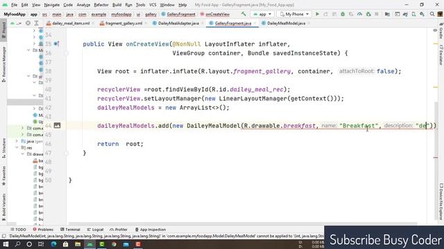 Food App in Android studio tutorial| Dailey Meal Fragment Design| part 11|Food Ordering App смотреть онлайн