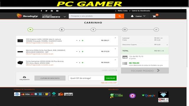 PC Gamer NTC Vulcano II, AMD Ryzen 5 2400G, RAM 8GB, SSD 480GB, 500W, Linux - 7166 смотреть онлайн