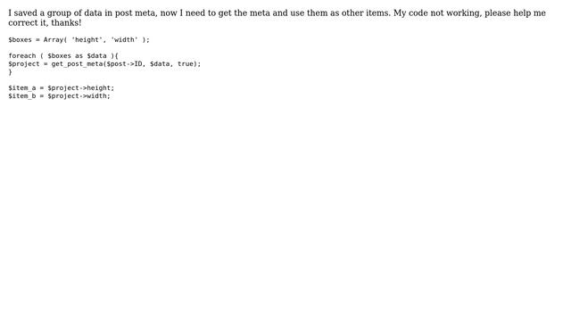 Wordpress: How to obtain a group of post meta and assign each meta to other variables? смотреть онлайн