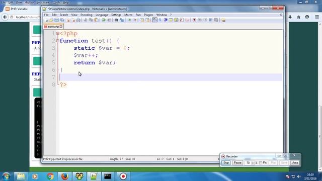 PHP : Static Variable Scopes смотреть онлайн