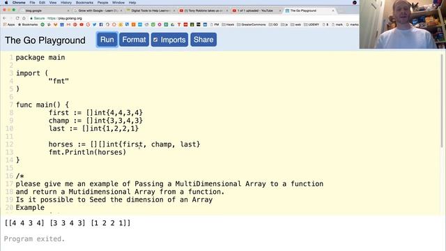 Golang Multidimensional Array смотреть онлайн