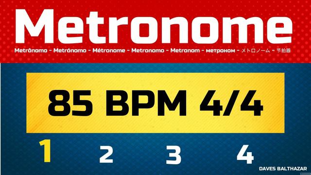 85 BPM METRONOME - METRÔNOMO 85 BPM 4/4 смотреть онлайн
