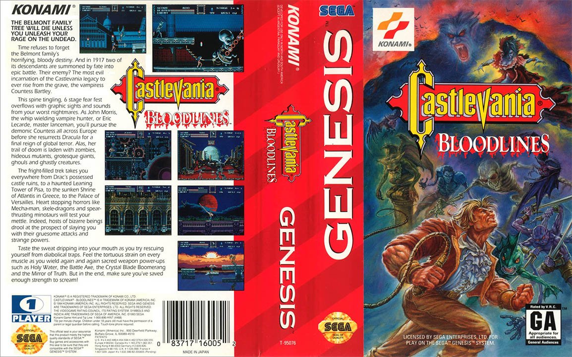 Sega Mega Drive 2 (Smd) 16-bit Castlevania - Bloodlines Полное Прохождение