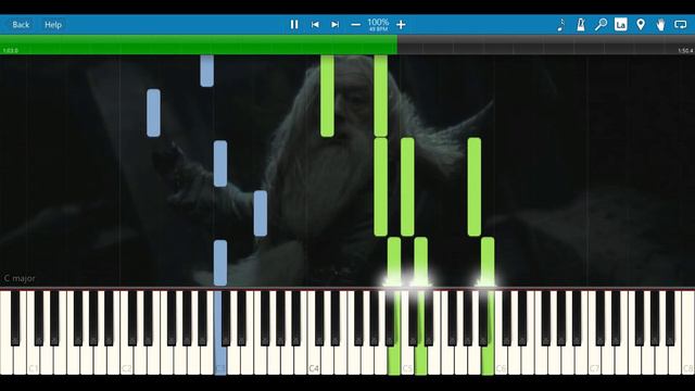 Dumbledore's Farewell - Harry Potter [Synthesia Piano Tutorial] смотреть онлайн