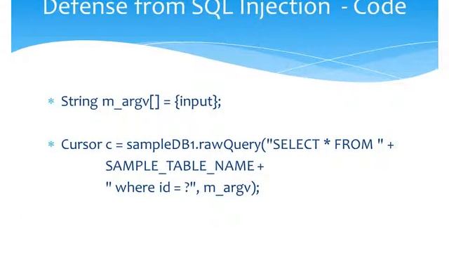 SQLite Injection Primer смотреть онлайн