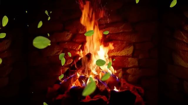 Feu de cheminée avec son de pluie et d'orage HD смотреть онлайн