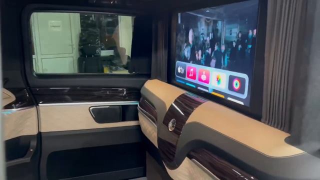 V-class, Vito W447 - коричнево-бежевые тона салона - разные ракурсы смотреть онлайн