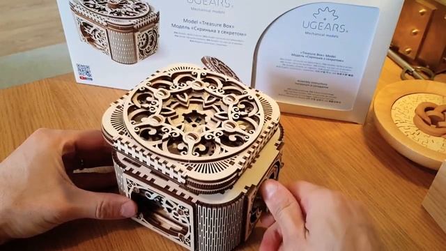 Шкатулка с секретом Ugears - деревянный конструктор, сборная модель, 3D пазл смотреть онлайн