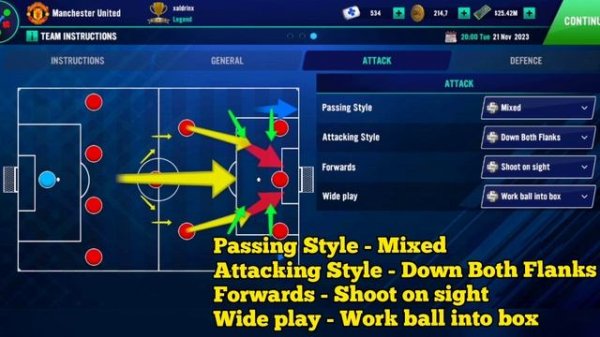 Soccer Manager 2022 Tactics & Formation for GOALS | SM22 best tactical setup to get goals