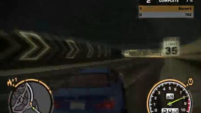 NFS Most Wanted - Taz - Boss Race - Track 013 - Walkthrough смотреть онлайн
