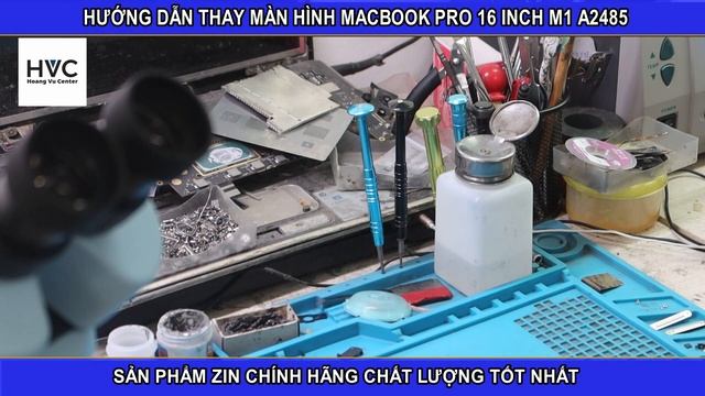 Hướng Dẫn Thay Màn Hình Macbook Pro 16 inch M1 A2485 смотреть онлайн