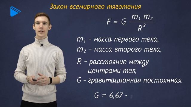 10 Класс - Физика - Сила всемирного тяготения. Закон всемирного тяготения смотреть онлайн