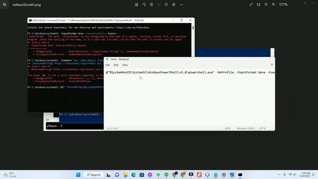 'choco' command not recognized смотреть онлайн