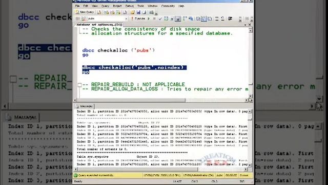 introduction to sql server 2008 dbcc command part 2 D B A смотреть онлайн