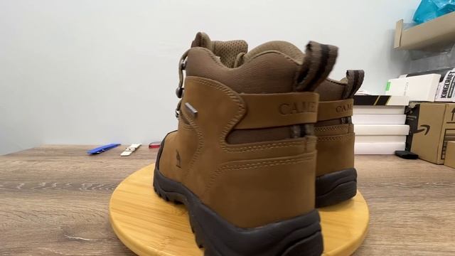 CAMEL anti-slip, waterproof Hiking BOOTS - Unboxing смотреть онлайн
