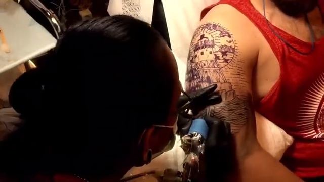 Play Lines NOT Heart - Blackwork Tattoo - #MaTattooBali смотреть онлайн