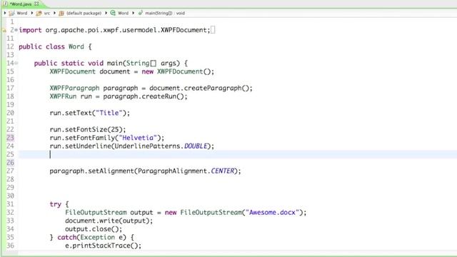 Java and Word - 05 - Styling the text смотреть онлайн