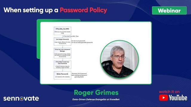 How to set up a Password Policy ? | Webinar with Roger Grimes on Password Policies смотреть онлайн