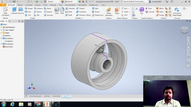 Bearing design| autodesk inventor| Autodesk inventor tutorial of ball bearing | смотреть онлайн