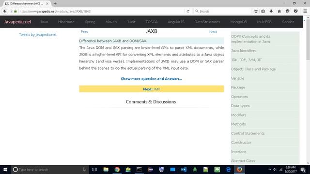 Difference between JAXB and DOM/SAX.
| javapedia.net смотреть онлайн