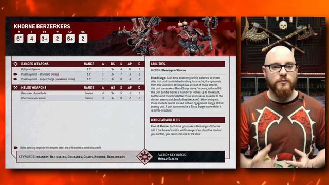 Khorne Berzerker Datasheet Review - 10th Edition - World Eaters смотреть онлайн