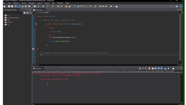 how to handle exception in java programming language смотреть онлайн